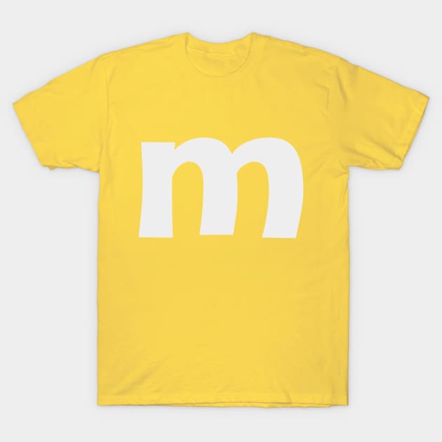 Letter M Lower Case m Alphabet T-shirt T-Shirt T-Shirt T-Shirt by NaniMc